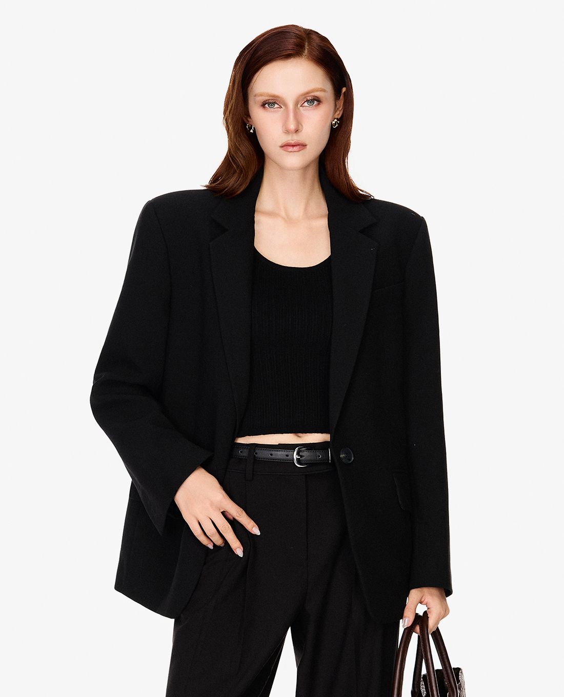 GIGI - Áo khoác blazer nữ cổ V tay dài sang trọng