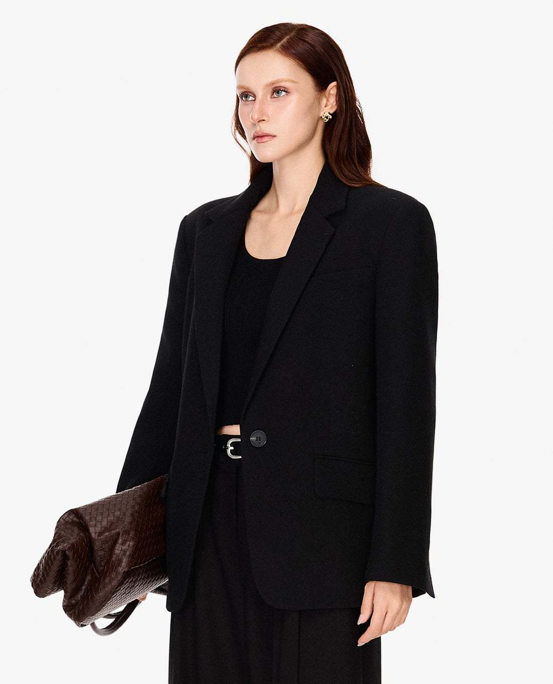 GIGI Áo khoác blazer nữ cổ V tay dài sang trọng - áo vest nữ công sở tại Maison Online