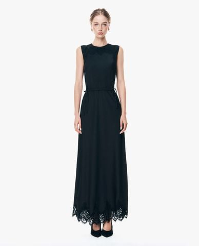  GIGI - Đầm sát nách maxi phối ren thêu 