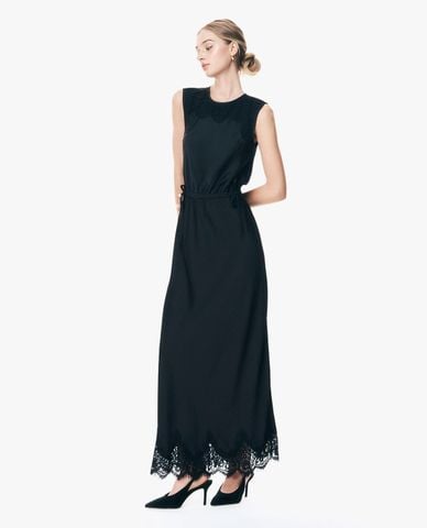 GIGI - Đầm sát nách maxi phối ren thêu 