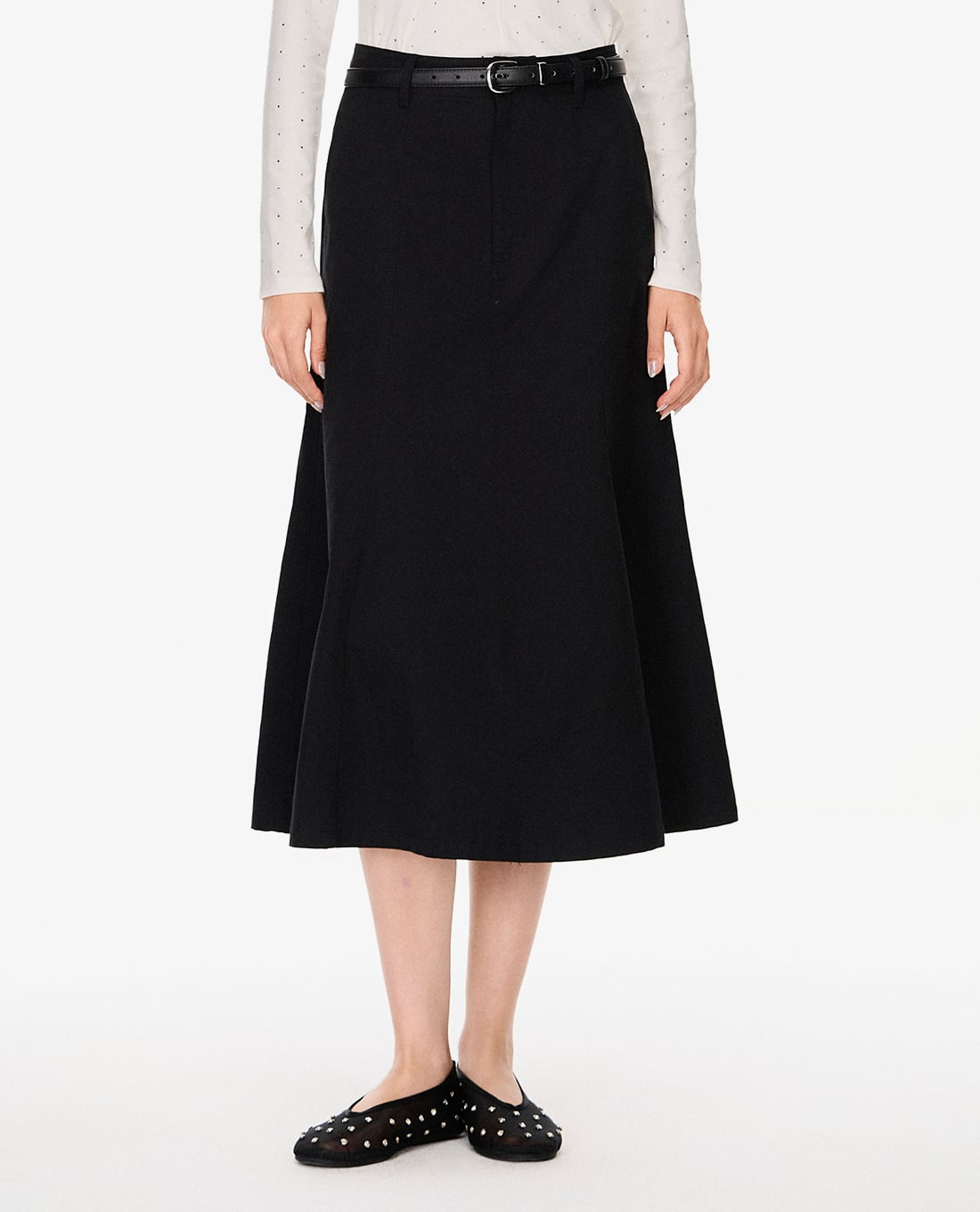 GIGI - Chân váy chữ A midi dáng xoè