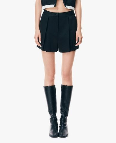  GIGI - Quần short ngắn nữ xếp li cạp cao 