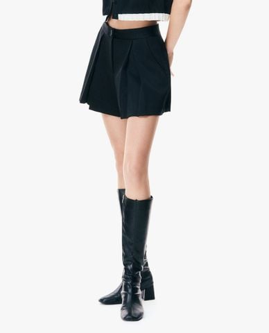  GIGI - Quần short ngắn nữ xếp li cạp cao 