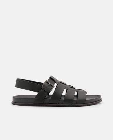  PEDRO - Giày sandals nam đế bệt Leather Caged 