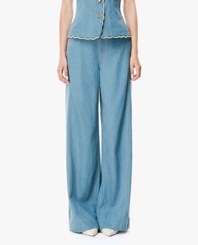  GIGI - Quần jeans nữ ống rộng cạp cao 