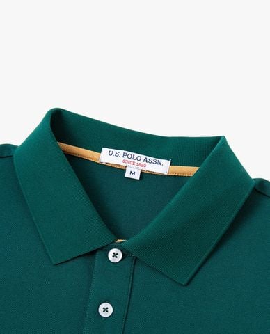  USPA - Áo polo nam tay dài thêu logo cổ điển 