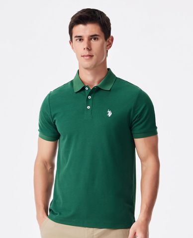  USPA - Áo polo nam cổ bẻ tay ngắn thêu logo 
