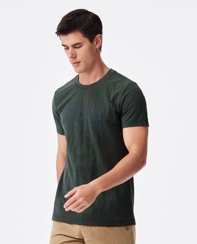  USPA - Áo thun nam cổ tròn tay ngắn in logo 