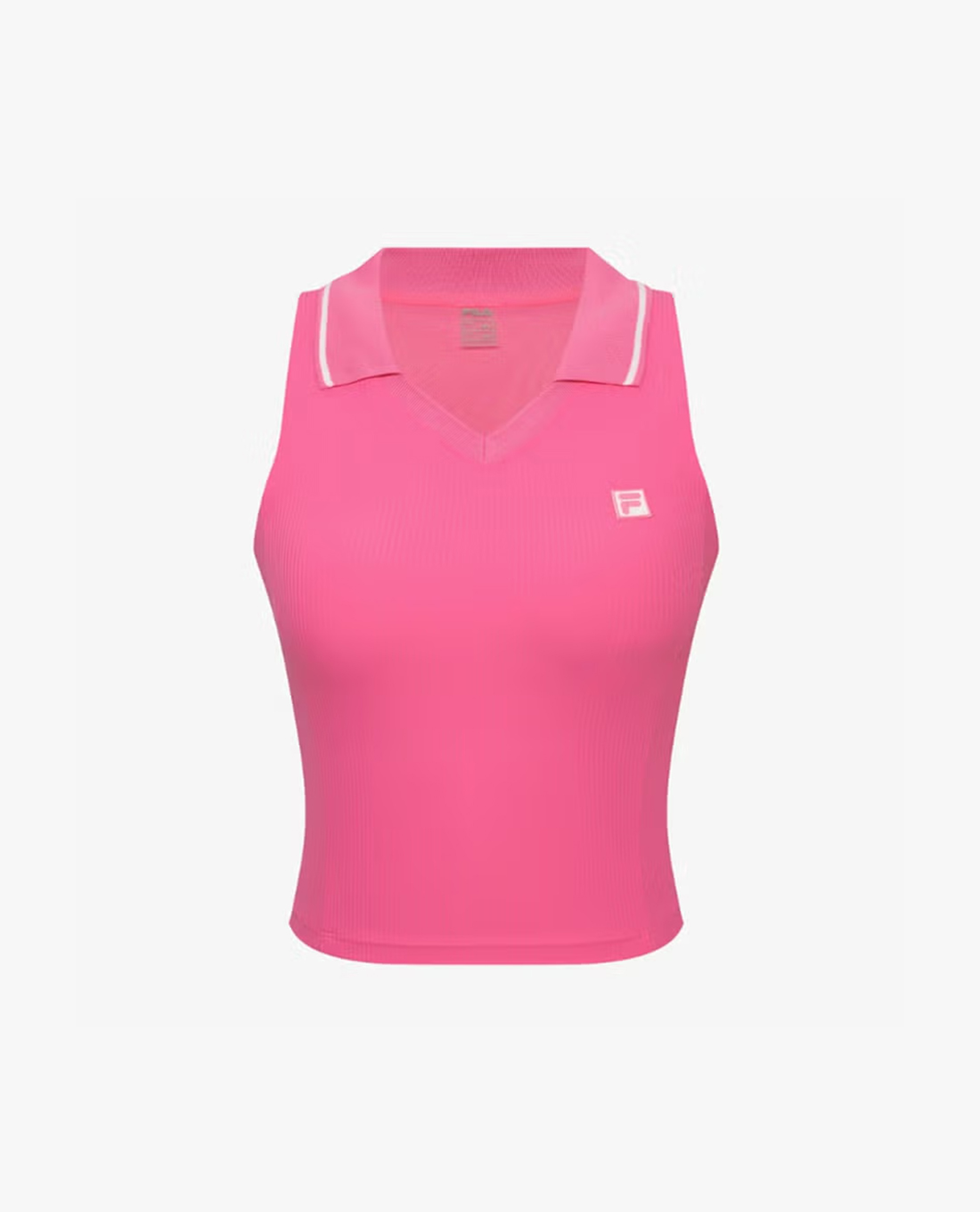 FILA - Áo ba lỗ thể thao nữ cổ bẻ phối logo