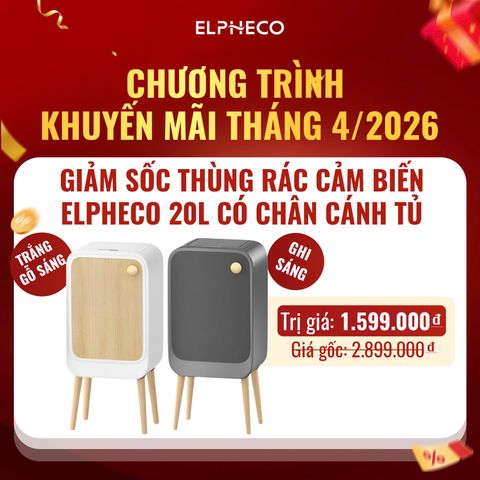  ELPHECO - Thùng rác cảm biến có chân 20L 