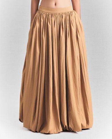  THOME - Chân váy maxi phồng xếp nhún 