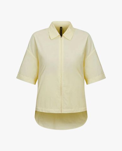  K-SWISS - Áo sơ mi nữ tay lỡ phối khóa zip 