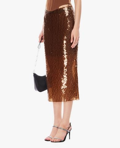 GIGI - Chân váy phom suông midi đính sequin 