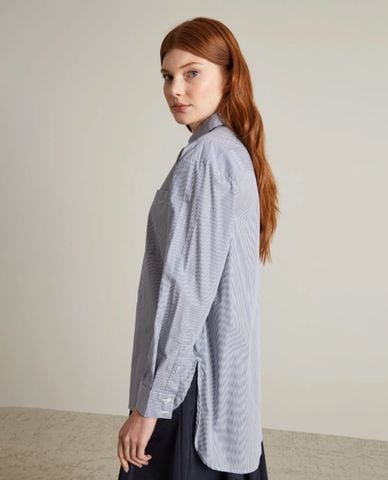  MAX&Co. - Áo sơ mi nữ cổ bẻ tay dài kẻ sọc Inizio 