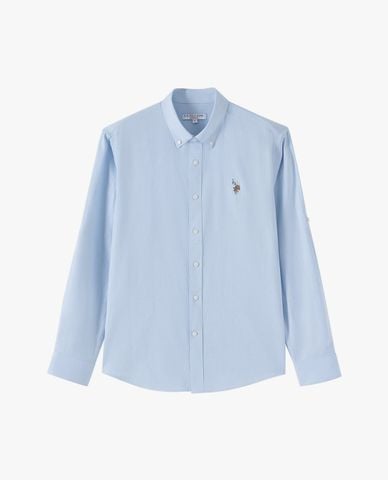  USPA - Áo sơ mi nam cổ bẻ tay dài thêu logo 