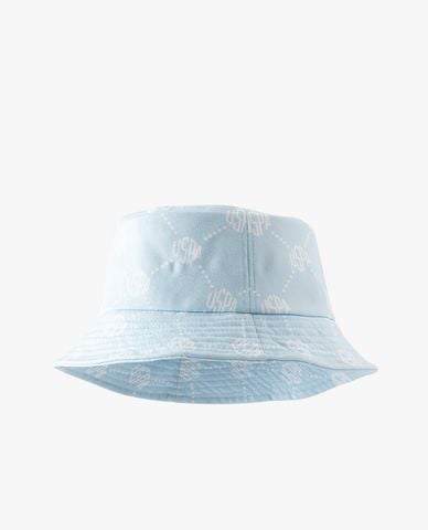 USPA - Nón bucket unisex họa tiết monogram 