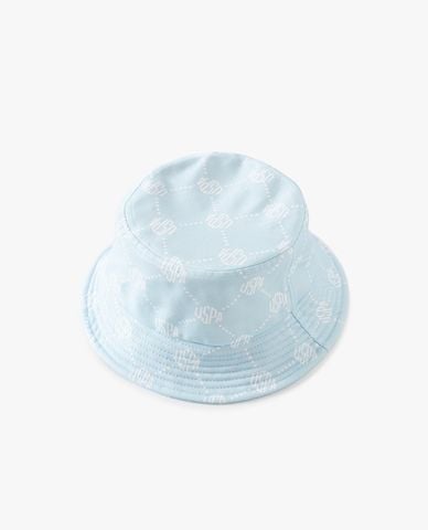  USPA - Nón bucket unisex họa tiết monogram 