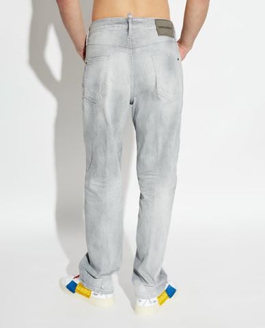  DSQUARED2 - Quần jeans nam ống đứng wash bạc 