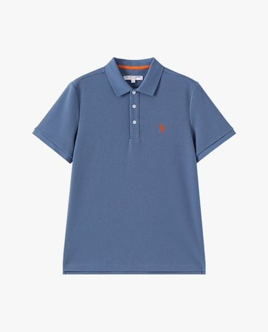  USPA - Áo polo nam cổ bẻ tay ngắn thêu logo 