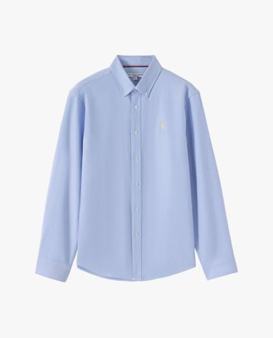  USPA - Áo sơ mi nam cổ bẻ tay dài thêu logo 