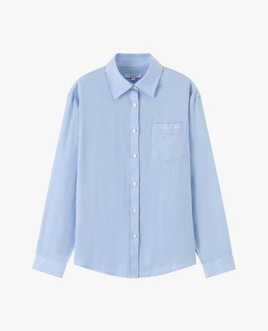  USPA - Áo sơ mi nữ cổ bẻ tay dài phối túi 