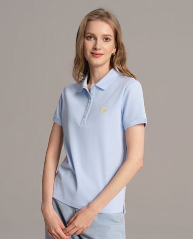  USPA - Áo polo nữ cổ bẻ tay ngắn thêu logo 