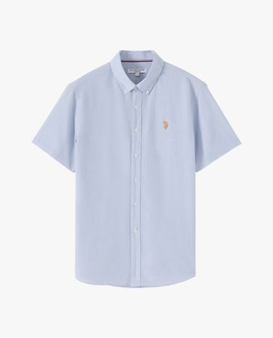  USPA - Áo sơ mi nam cổ bẻ tay ngắn thêu logo 