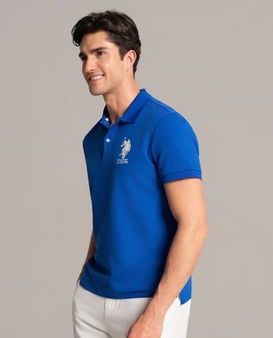  USPA - Áo polo nam cổ bẻ tay ngắn thêu logo 