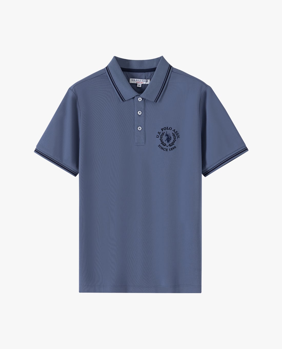 USPA - Áo polo nam cổ bẻ tay ngắn phối viền