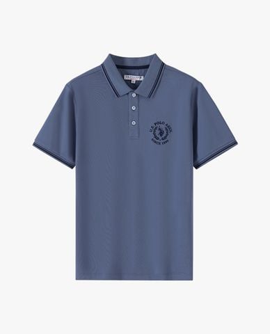  USPA - Áo polo nam cổ bẻ tay ngắn phối viền 