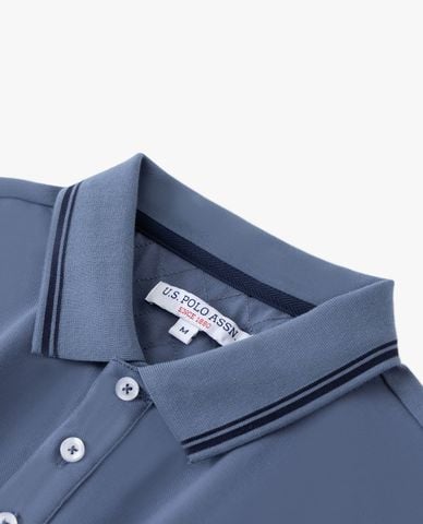  USPA - Áo polo nam cổ bẻ tay ngắn phối viền 