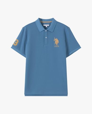  USPA - Áo polo nam cổ bẻ tay ngắn thêu logo 