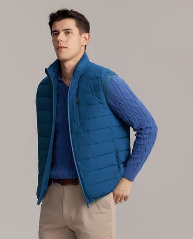  USPA - Áo khoác phao nam cổ trụ khóa kéo 