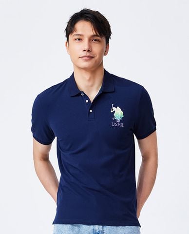  USPA - Áo polo nam tay ngắn thêu logo chuyển màu 