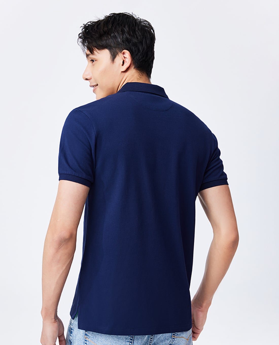 USPA - Áo polo nam cổ bẻ tay ngắn in logo chuyển màu