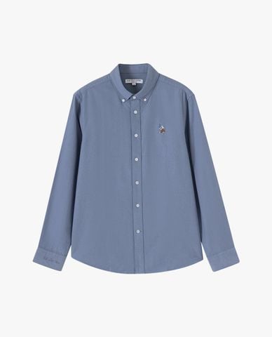  USPA - Áo sơ mi nam cổ bẻ tay dài thêu logo 