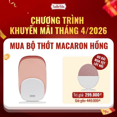  SALLEMA - Bộ 3 thớt kháng khuẩn Macaron TPU 