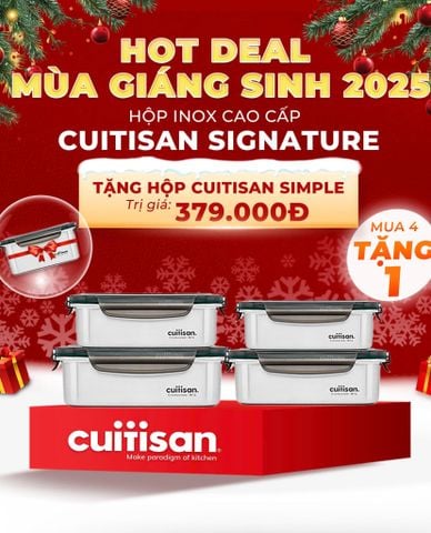  CUITISAN - Hộp đựng thực phẩm inox 316 cromosteel Signature 680ml 