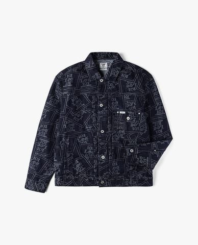  LEE - Áo khoác denim nam cổ bẻ tay dài 101+ 