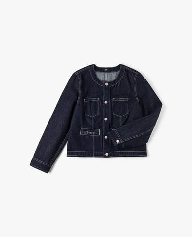 LEE - Áo khoác denim nữ tay dài phom croptop 