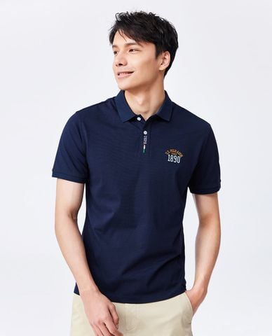  USPA - Áo polo nam cổ bẻ tay ngắn thêu logo 