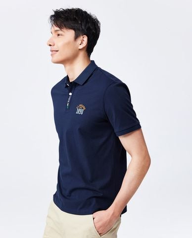  USPA - Áo polo nam cổ bẻ tay ngắn thêu logo 