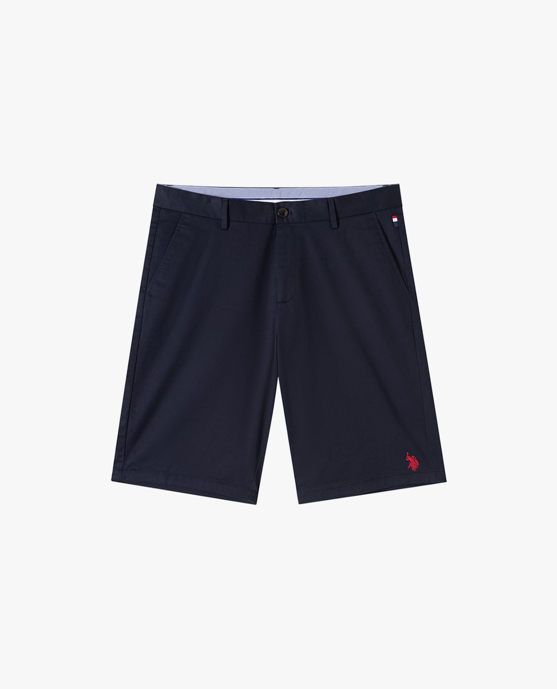 USPA - Quần short nam ngang gối thêu logo