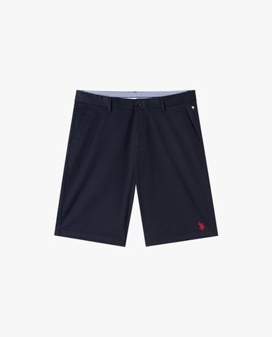  USPA - Quần short nam ngang gối thêu logo 