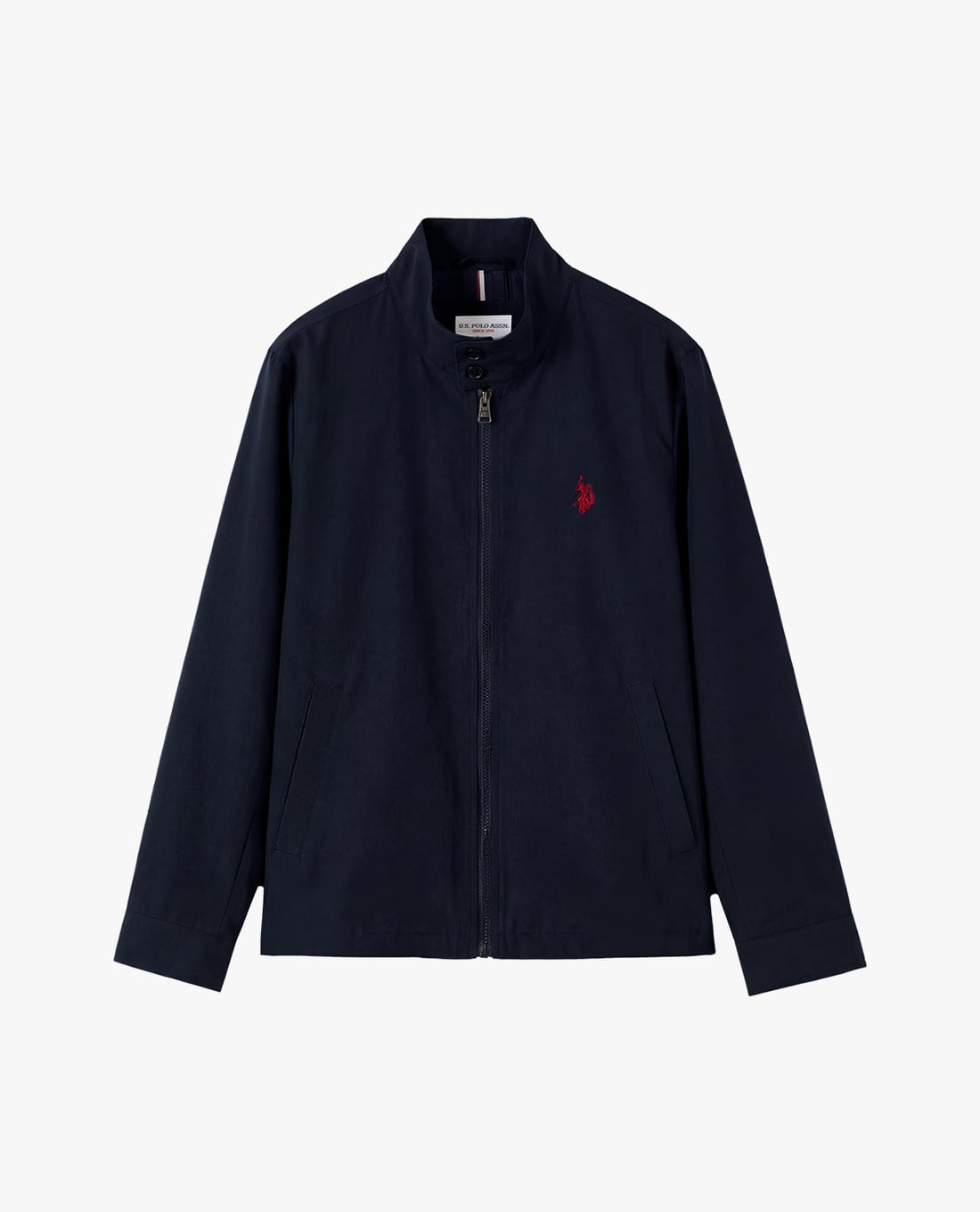 USPA - Áo khoác thể thao nam cổ trụ tay dài thêu logo