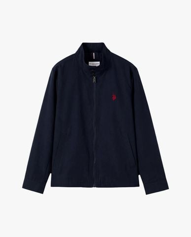  USPA - Áo khoác thể thao nam cổ trụ tay dài thêu logo 