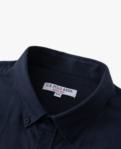  USPA - Áo sơ mi nam cổ bẻ tay dài thêu logo 