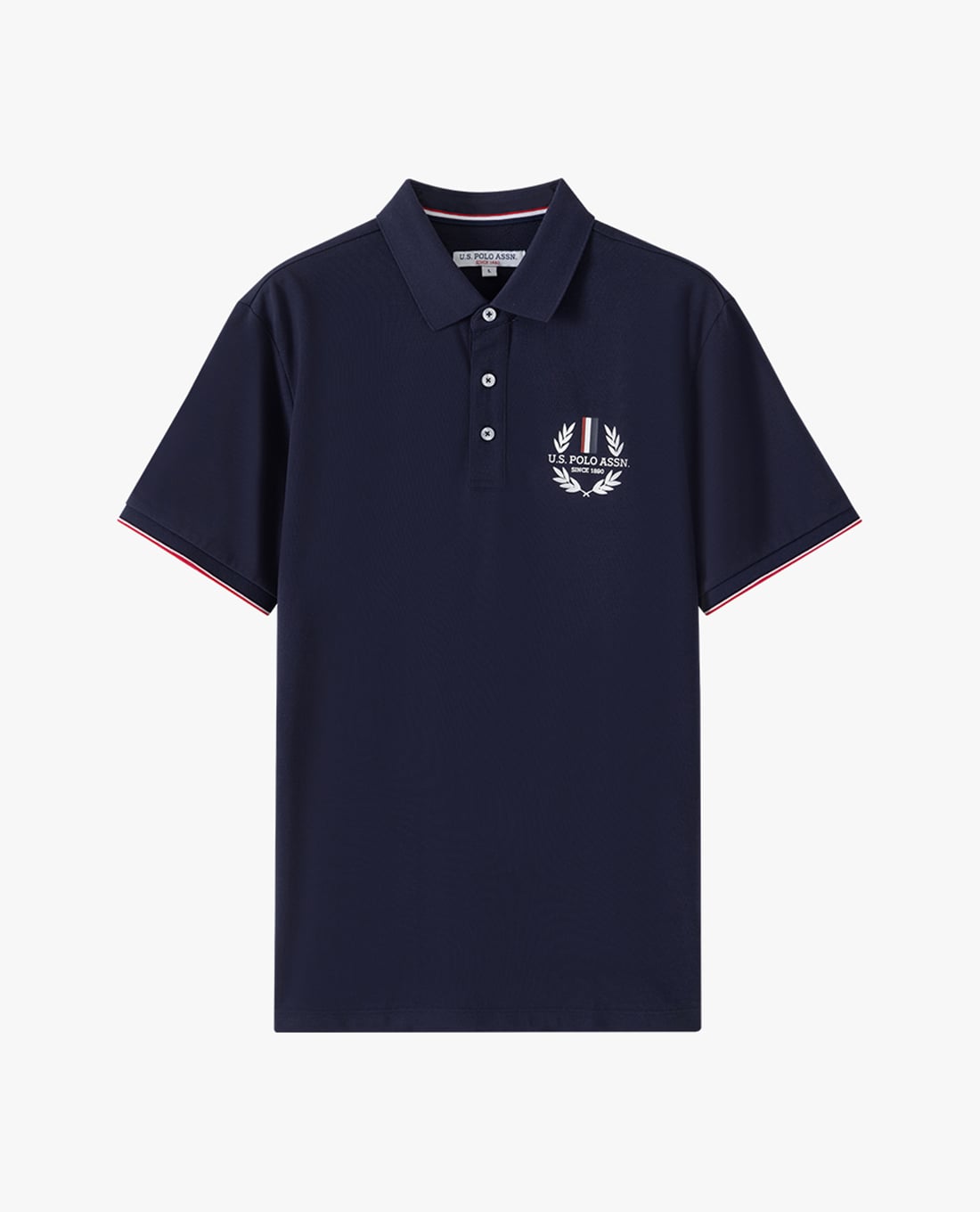 USPA - Áo polo nam cổ bẻ tay ngắn phối viền