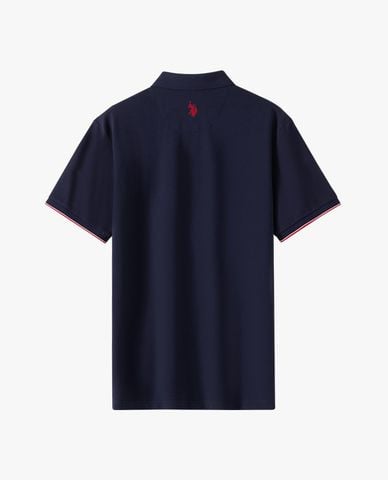  USPA - Áo polo nam cổ bẻ tay ngắn phối viền 