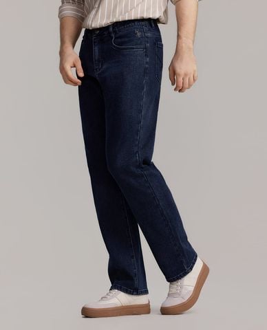  USPA - Quần jeans nam ống đứng wash bạc 